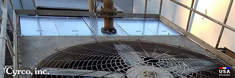 Custom Metal Fabricated Hot Water Distribution Basins made of Quality U.S.A. Stainless or Galvanized Steel. For Any Metal Cooling Tower, HVAC Unit, or MEP Product. Cyrco custom sized metal fabriction of stainless or galvanized metal hot water basins for cooling towers, hvac units, and mep products.