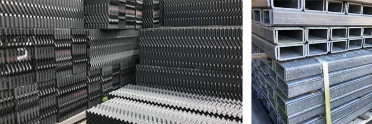Cyrco, inc. is a Long Renown as Quality-Only Cooling Tower Parts Supplier, Including Heat Transfer Fill Media, and Structural Framing Components such as FRP Fiberglass Composite Square Tube and FRP Bracing Material. Film and splash fill media and frp fiberglass structural tubing and materials in stock for expedited cooling tower shipping
