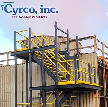 Custom FRP CompositeMultilevel Stiartower FEP HVAC